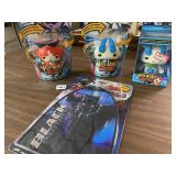 YOKAI FIGURES AND SPIDERMAN CLING
