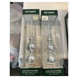 PIER ONE MOUTH BLOWN TREE TOPPER X 2