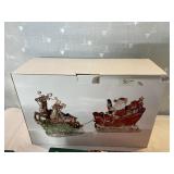 SANTA AND REINDEER FIGURINES NIB