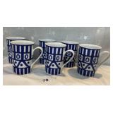 SET OF 6 DANSK ARABESQUE MUGS
