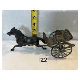 METAL HORSE AND BUGGY