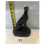 BARRIE SITTING METAL DOG SCULPTURE 7.5"H