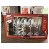 SHANNON CRYSTAL GOBLETS SET OF 8 NIB