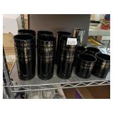MID CENTURY BLACK GLASSES