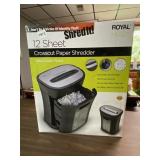 12 SHEET CROSS CUT PAPER SHREDDER NEW IN BOX