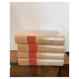 LEATHER BOUND 4 BOOKS INCL. KIPLING, STEVENSON,