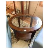 MODERN 2 TIER SIDE TABLE 22" W X 24" H X 28"