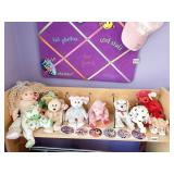 BEANIE BABIES AND POWER PUFF GIRL STICKERS