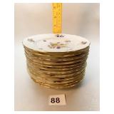 HEREND FRUITS AND FLOWERS BREAD AND BUTTER PLATE