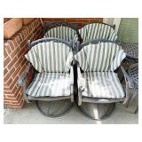 CAST ALUMINUM SWIVEL BASE CHAIRS