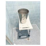 SHOWER CHAIR AND TRASH CAN