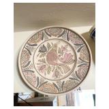 HUNGARY SIGNED PLATE 10" SLIP POTTERY HAND