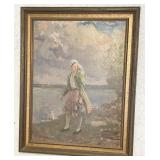 OIL PAINTING BY JANOS CZENCZ (1947) - GIRL WITH