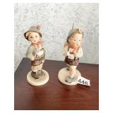 2 HUMMEL FIGURINES OF YOUNG BOY
