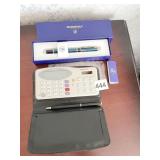 SIEMENS WATERMAN PEN IN BOX AND ROYAL CHECKBOOK