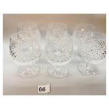 WATERFORD ALANA PATTERN BRANDY GLASSES
