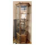 OCTAGON 6-SIDED DISPLAY CABINET W/ LOWER DOOR