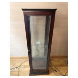 SQUARE DISPLAY CABINET W/ 2 GLASS SHELVES 38.5" H