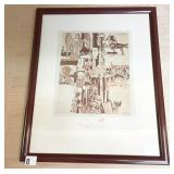 DRAGON KILLER COLORED ETCHING 1986 BY ADAM WURTZ