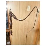 VINTAGE BRAIDED LEATHER RIDING WHIP