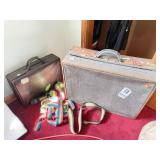 VINTAGE LUGGAGE AND LUGGAGE STRAPS, LEATHER