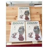 3 SHRINK WRAPPED ZSOLNAY POTTERY ART BOOKS
