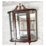 20.5X5.5X27 CHERRY WALL MOUNT DISPLAY CABINET