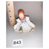 HEREND HAND PAINTED PORCELAIN VINTAGE FIGURINE 4"