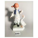 HEREND HUNGARY PORCELAIN FIGURINE GIRL FEEDING