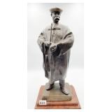 ART DECO BRONZE SCULPTURE SHEPHERD WITH PIPE BY
