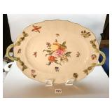 HEREND PLATTER 18" DOUBLE HANDLED EXCELLENT
