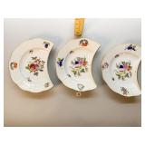 HEREND CRESCENT SALAD PLATE BASKET WEAVE EDGE AND