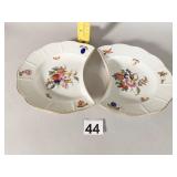 HEREND CRESCENT SALAD PLATE BASKET WEAVE EDGE AND