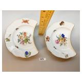 HEREND CRESCENT SALAD PLATE BASKET WEAVE EDGE AND