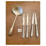 4 GORHAM STEAK KNIVES AND MADE IN ENGLAND LARGE