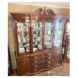 BERNHARDT 2 PC. IMPRESSIVE CHERRY CHINA CABINET 5