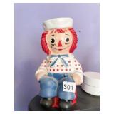 MY TOY CO PLASTIC 1972 RAGGEDY ANDY BANK