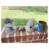 COMPOSITION MUSHROOM WITH SNAIL ON TOP, FROG,