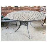CAST ALUMINUM PATIO TABLE 48 INCH ROUND OPEN