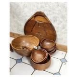 WOODEN SALAD BOWL SERVING SET, SALAD BOWLS,