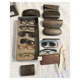 ASSORTED PRESCRIPTION GLASSES, CHEATERS, CLIP ON