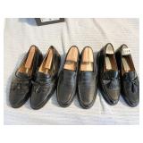 3 PAIRS OF MENï¿½S BLACK DRESS LOAFERS, TASSELED