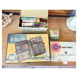 PENCIL PASTES, ART KIT, PICTURE CORNERS, TIN WITH