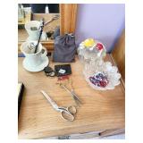 M&M CANDY CONTAINER, HAIR THINNING SCISSORS,