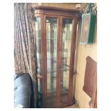 ROUNDED SIDES DISPLAY CABINET W/ BEVELED GLASS
