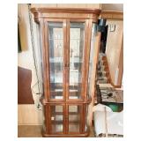 ROUNDED SIDES DISPLAY CABINET W/ BEVELED GLASS