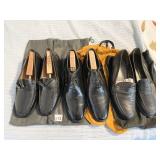 3 PAIRS OF MENï¿½S BLACK DRESS SHOES AND LOAFERS,