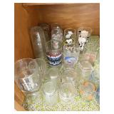 NOVELTY GLASSES, PORKY PIG, MICKEY MOUSE, SNOOPY,