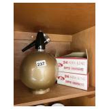 VINTAGE SELTZER BOTTLE AND SODA KING CARTRIDGES