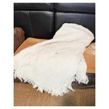 HANDMADE IVORY COLOR AFGHAN